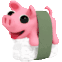 Pig Sushi — cartoon emoji for Slack & Discord