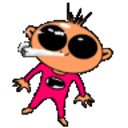 Smoking Baby — cartoon emoji for Slack & Discord