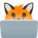 Blobfox Computer — cartoon emoji for Slack & Discord