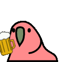 Parrotbeer Right — parrot emoji for Slack & Discord
