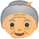 Onion Older Woman — cartoon emoji for Slack & Discord
