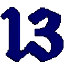 Blue Number 13 — blue emoji for Slack & Discord