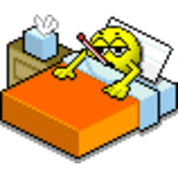 Sick In Bed — cartoon emoji for Slack & Discord (Discord)
