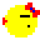 Ms Pac Man — pixel-art emoji for Slack & Discord