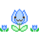 Tulip Blue — cartoon emoji for Slack & Discord