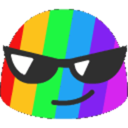 Rainbow Cool — cartoon emoji for Slack & Discord (Discord)