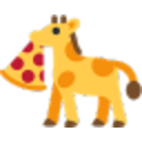 Giraffe Pizza — cartoon emoji for Slack & Discord