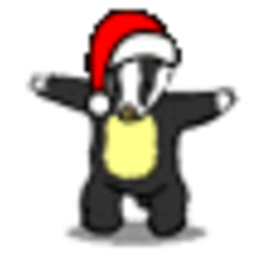 Xmas Badger — cartoon emoji for Slack & Discord (Discord)