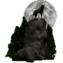 Howling Wolf Moon — animal emoji for Slack & Discord