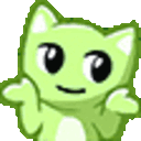 Kitty Shrug — cartoon emoji for Slack & Discord