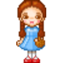 Dorothy Gale — pixel-art emoji for Slack & Discord