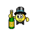 New Year Champgne — character emoji for Slack & Discord