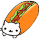 Neko Hotdog — cartoon emoji for Slack & Discord