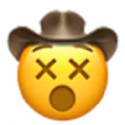 Dizzy Face Cowboy — dizzy emoji for Slack & Discord (Discord)