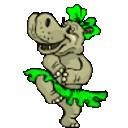Hippo Ballerina — cartoon emoji for Slack & Discord