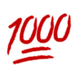 Red 1000 Score Underlined — red emoji for Slack & Discord (Discord)
