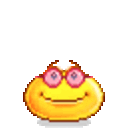 Glasses Bounce — cartoon emoji for Slack & Discord