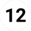 Number 12 Circle — symbol emoji for Slack & Discord