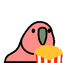 Popcorn Parrot — bird emoji for Slack & Discord