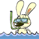 Rabbit Snorkel — cartoon emoji for Slack & Discord