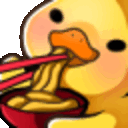 Ducky Eating — cartoon emoji for Slack & Discord