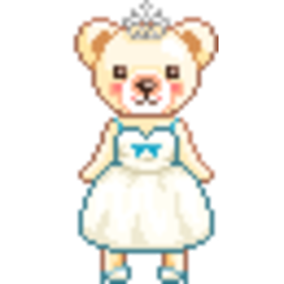 Princess Teddybear — cartoon emoji for Slack & Discord (Discord)