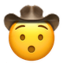 Hushed Cowboy — emotion emoji for Slack & Discord (Discord)