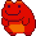 Rainbow Frog Roll — cartoon emoji for Slack & Discord
