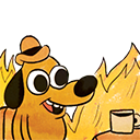 This Is Fine — dog emoji for Slack & Discord