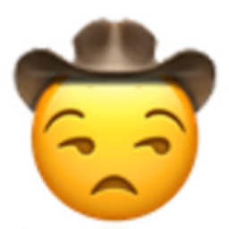 Unamused Cowboy — cowboy emoji for Slack & Discord (Discord)