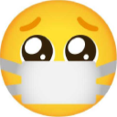 Pleadingeyeswithmask — emotion emoji for Slack & Discord