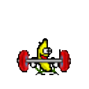 Banana Liftweights — cartoon emoji for Slack & Discord