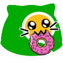 Meow Comfydonut — cartoon emoji for Slack & Discord