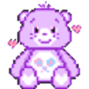 Carebear Purple — cartoon emoji for Slack & Discord