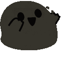 Slow Goth Party Blob — cartoon emoji for Slack & Discord