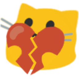 Meow Heartbroken — cartoon emoji for Slack & Discord (Discord)