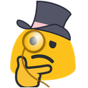 Classyblob Think — cartoon emoji for Slack & Discord