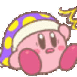 Kirbysleep Wakeup — cartoon emoji for Slack & Discord (Discord)