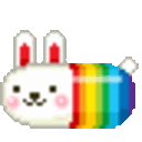 Rainbow Bunny — cartoon emoji for Slack & Discord