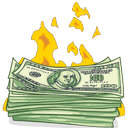 Burning Cash — money emoji for Slack & Discord