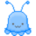 Blue Alien — cartoon emoji for Slack & Discord