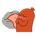 Sausage Licked — cartoon emoji for Slack & Discord