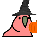Pumpkin Parrot 2 — cartoon emoji for Slack & Discord