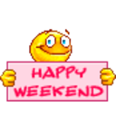 Happy Weekend — happy emoji for Slack & Discord