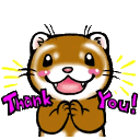 Ferret Thanks — cartoon emoji for Slack & Discord