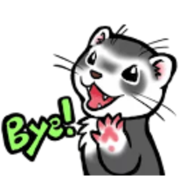 Ferret Bye — ferret emoji for Slack & Discord (Discord)