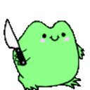 Frog Knife — cartoon emoji for Slack & Discord