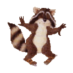 Racoon Potty Dance — cartoon emoji for Slack & Discord (Discord)
