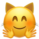 Hugging Cat Face — cat emoji for Slack & Discord