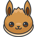 Eevee Head — cartoon emoji for Slack & Discord